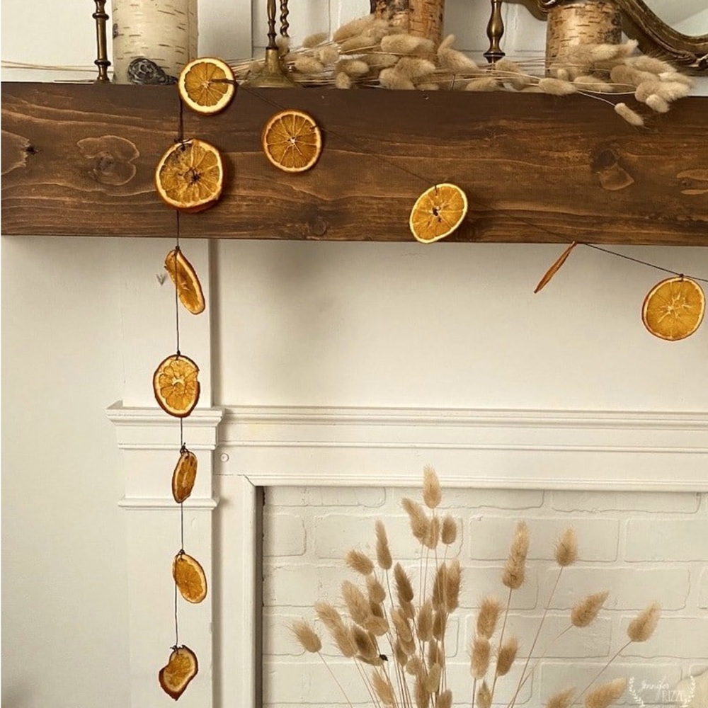 Dry Orange Garland, 30 feet